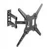 Manhattan sienas stiprinājums televizoriem un monitoriem (pilna kustība), ekrāniem no 32 collām līdz 55 collām, VESA saderība: viss starp 100x100 mm līdz 400x400 mm – pārbaudiet četru montāžas caurumu izmērus ekrāna aizmugurē, lai nodrošinātu atbilstību, maks. 30 kg, melns, kronšteins