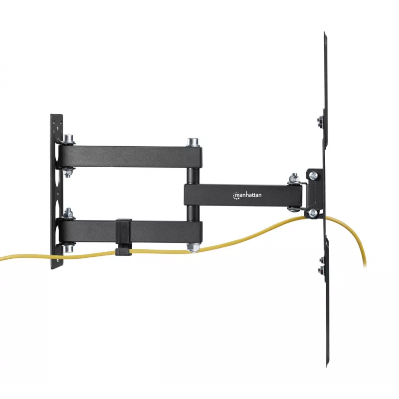 Manhattan sienas stiprinājums televizoriem un monitoriem (pilna kustība), ekrāniem no 32 collām līdz 55 collām, VESA saderība: viss starp 100x100 mm līdz 400x400 mm – pārbaudiet četru montāžas caurumu izmērus ekrāna aizmugurē, lai nodrošinātu atbilstību, maks. 30 kg, melns, kronšteins