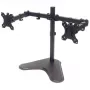Manhattan Dual Desk Mount for TV & Monitors (Full Motion), statīva komplekts, Ekrāniem: 10-27 collas, VESA saderība: 75x75 un 100x100 mm - pārbaudiet četru montāžas caurumu izmērus ekrāna aizmugurē, lai nodrošinātu atbilstību, Maks. 8 kg (katram), Melns, Kronšteins