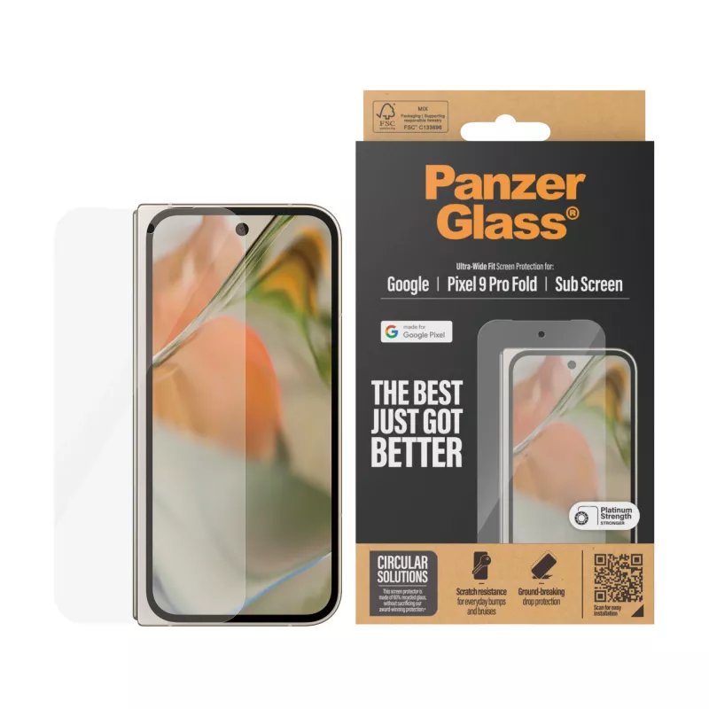 PanzerGlass ® ekrāna aizsargs Google Pixel 9 Pro Fold | Ultra-Wide Fit