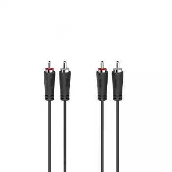 Hama 00205093 audio kabelis 5 m 2 x RCA melns