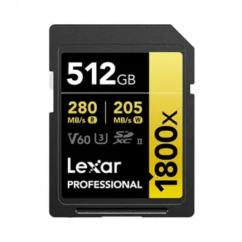 Zibatmiņa Lexar 512GB UHS-II SDXC Professional 1800x