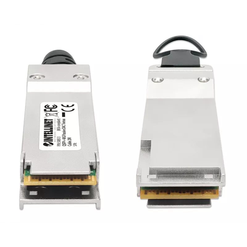 Intellinet 2m 40G QSFP+ pasīvais tiešas pievienošanas vara Twinax kabelis 30AWG MSA QSFP-H40G-CU2M saderīgs