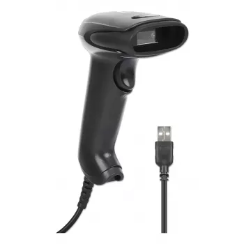 Manhattan Contact CCD rokas svītrkodu skeneris, USB, 60mm skenēšanas platums, kabelis 152cm, maks. apgaismojums 5 000 luksi (saules gaisma), melns, trīs gadu garantija