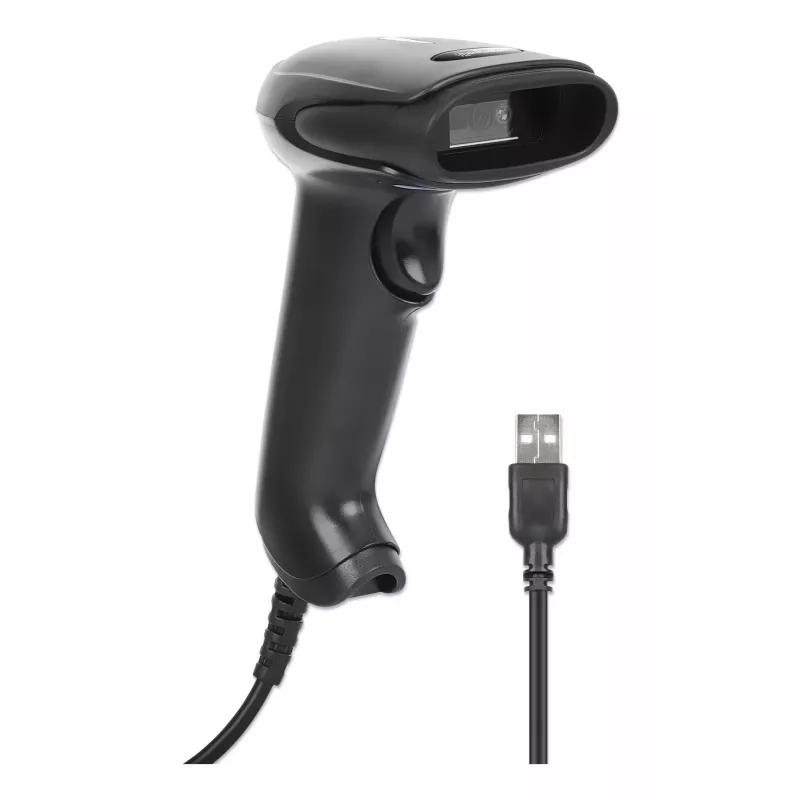 Manhattan Contact CCD rokas svītrkodu skeneris, USB, 60mm skenēšanas platums, kabelis 152cm, maks. apgaismojums 5 000 luksi (saules gaisma), melns, trīs gadu garantija