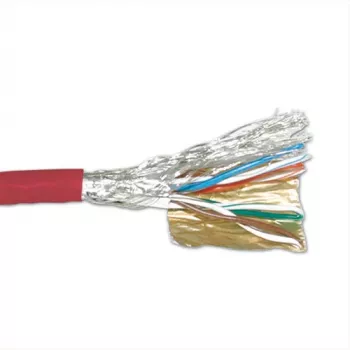 komutācijas kabelis ACT CAT6 S/FTP PVC elastīgs sarkans 305 m