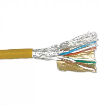 komutācijas kabelis ACT CAT6 S/FTP PVC daudzdzīslu dzeltens 305 m