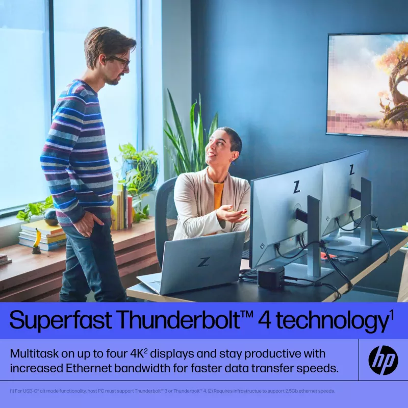 HP Thunderbolt Dock 280W G4 vadu dokstacija Thunderbolt 4 melna