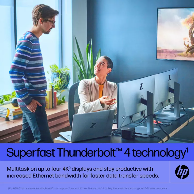 HP Thunderbolt Dock 280W G4 vadu dokstacija Thunderbolt 4 melna