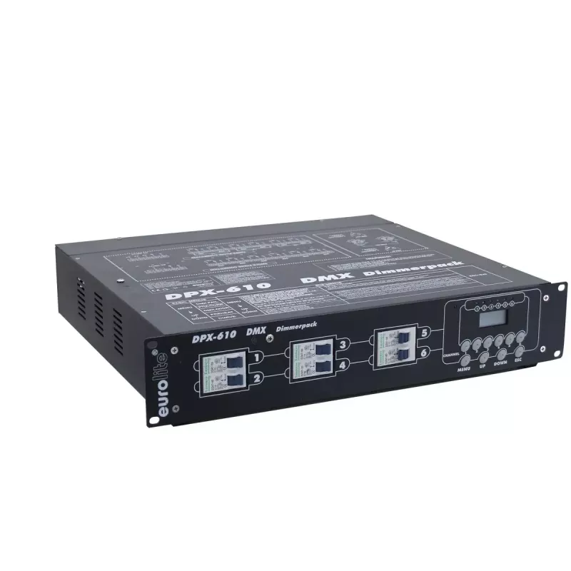 Stage lighting controller Eurolite 70064120 6 channels Melns