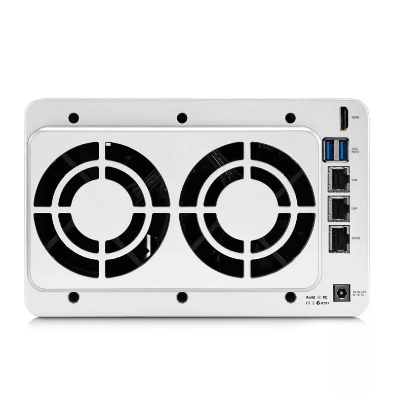 TerraMaster F5-422 NAS/krātuves serveris, galddatora tipa, Intel® Celeron® J3455, 4 GB DDR3, 0 TB, pelēks