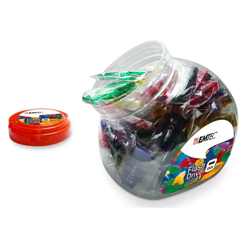 USB zibatmiņa Emtec 8GB USB Type-A C410 Color Mix Candy Jar