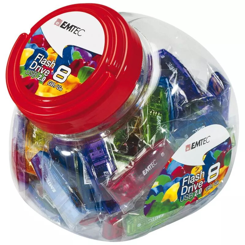 USB zibatmiņa Emtec 8GB USB Type-A C410 Color Mix Candy Jar