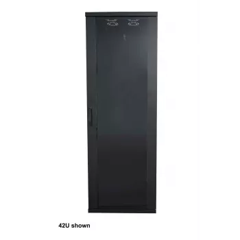 Intellinet 19 inch tīkla skapis – brīvi stāvošs (pamata), 32U, 600x800 mm (platums x dziļums), melns, plakanais iepakojums, maks. 600 kg, viena punkta durvju slēdzene, viena slēdzene katram sānu panelim, izmantojamais dziļums 123 līdz 573 mm, plaukts, IP20 vērtējums, tērauds