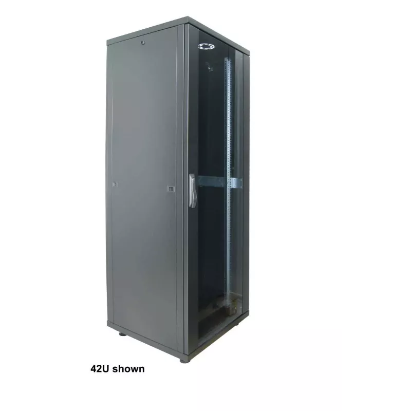 Intellinet 19 inch tīkla skapis – brīvi stāvošs (pamata), 32U, 600x800 mm (platums x dziļums), melns, plakanais iepakojums, maks. 600 kg, viena punkta durvju slēdzene, viena slēdzene katram sānu panelim, izmantojamais dziļums 123 līdz 573 mm, plaukts, IP20 vērtējums, tērauds