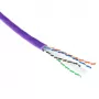 ACT Cat 6A U/UTP cietais instalācijas kabelis, LSZH, CPR eiroklase ECA 23AWG, violets 500 metri
