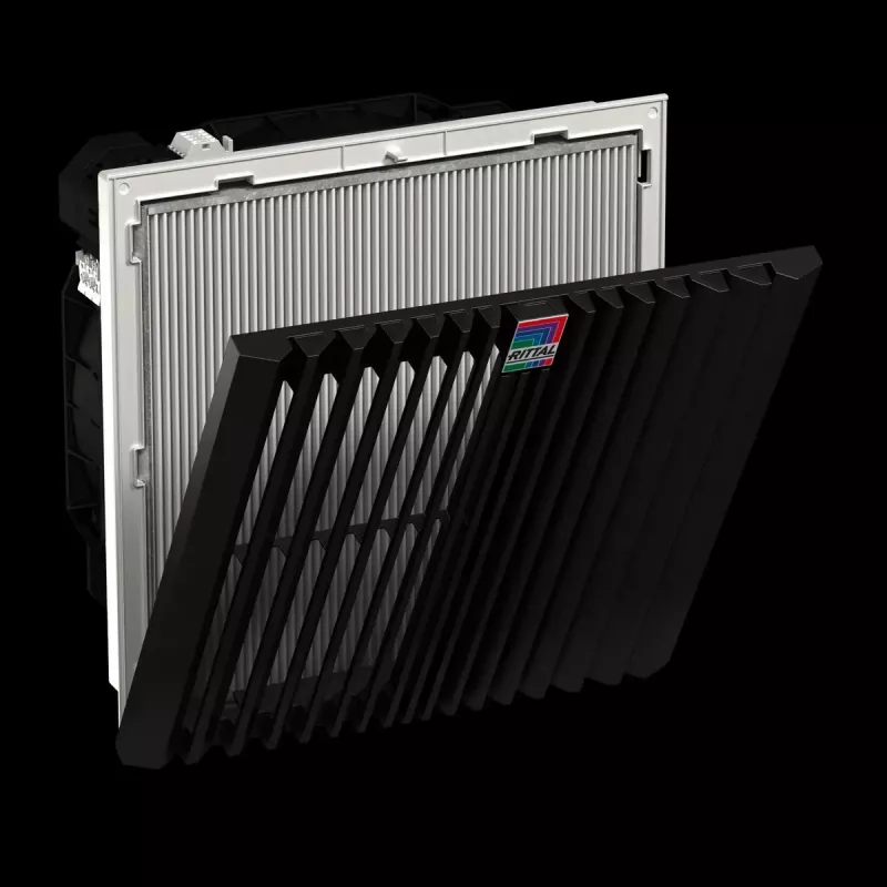 Rack-mounted fan unit Rittal 3244.900 — 1 ventilators, 867 m³/h, plastmasas korpuss, pelēks