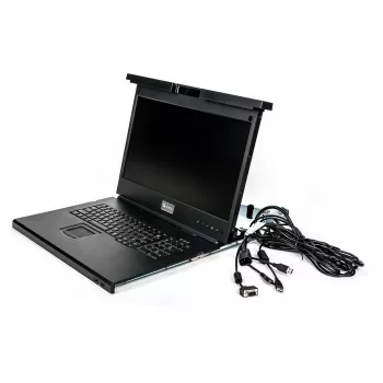 Vertiv Avocent LRA185KMM-205 plauktu konsole 48,3 cm (19 collas) 1366 x 768 pikseļi Plastmasa, Tērauds Melna 1U