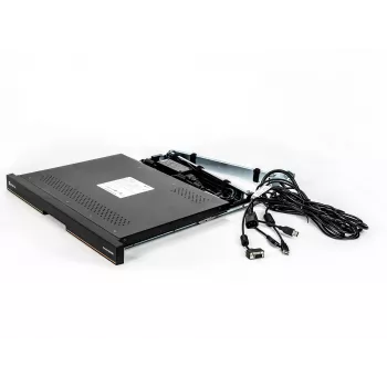 Vertiv Avocent LRA185KMM-205 plauktu konsole 48,3 cm (19 collas) 1366 x 768 pikseļi Plastmasa, Tērauds Melna 1U