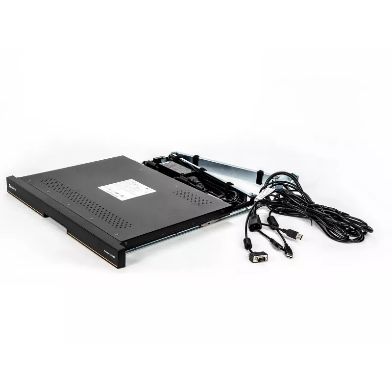 Vertiv Avocent LRA185KMM-205 plauktu konsole 48,3 cm (19 collas) 1366 x 768 pikseļi Plastmasa, Tērauds Melna 1U
