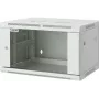 Intellinet 19 collu tīkla skapis - sienas stiprinājums (standarta), 6U, 450 mm dziļš, pelēks, salikts, maks. 60 kg, piemērots arī lietošanai uz galda vai grīdas, lietderīgais dziļums 350 mm, metāla un stikla durvis, aizmugurējais panelis, noņemami sāni, sienas montāžas detaļas (piem., skrūves, dībeļi) nav iekļautas