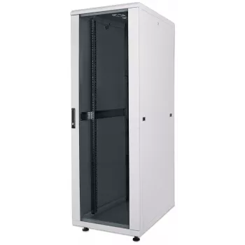 Intellinet 19 collu tīkla skapis - brīvi stāvošs, 26U, 600x600 mm (platums x dziļums), pelēks, plakanā iepakojumā, maksimālā slodze 1500 kg, daudzpunktu durvju slēdzene, viena slēdzene katram sānu panelim, izmantojamais dziļums 123 līdz 373 mm, IP20 aizsardzības klase, statīvs, tērauds