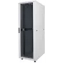 Intellinet 19 collu tīkla skapis - brīvi stāvošs, 26U, 600x600 mm (platums x dziļums), pelēks, plakanā iepakojumā, maksimālā slodze 1500 kg, daudzpunktu durvju slēdzene, viena slēdzene katram sānu panelim, izmantojamais dziļums 123 līdz 373 mm, IP20 aizsardzības klase, statīvs, tērauds