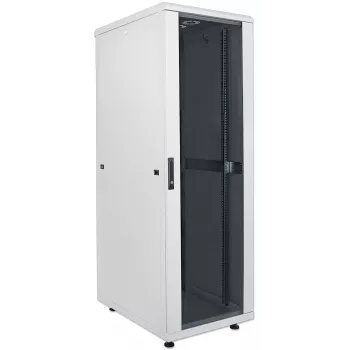 Intellinet 19 collu tīkla skapis - brīvi stāvošs, 26U, 600x600 mm (platums x dziļums), pelēks, plakanā iepakojumā, maksimālā slodze 1500 kg, daudzpunktu durvju slēdzene, viena slēdzene katram sānu panelim, izmantojamais dziļums 123 līdz 373 mm, IP20 aizsardzības klase, statīvs, tērauds