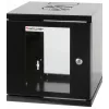 Intellinet 10 collu tīkla skapis - sienas stiprinājums (standarta), 6U, 300 mm dziļš, melns, salikts, maks. 60 kg, piemērots arī lietošanai uz galda vai grīdas, izmantojamais dziļums 265 mm, metāla un stikla durvis, aizmugures panelis, noņemami sāni, sienas montāžas detaļas (piem., skrūves/ieroči) nav iekļautas