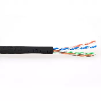 komutācijas kabelis ACT CAT6A U/UTP PVC 305m melns