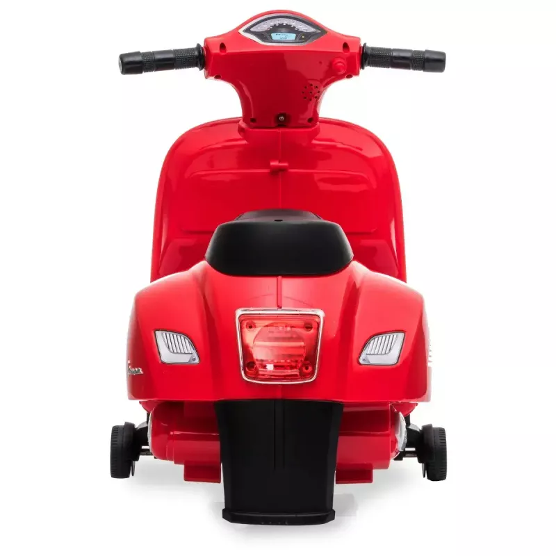 Elektriskais braucamrīks Jamara Vespa Mini skrejritenis — darbināms ar baterijām, 4 riteņi, vecumam no 1,6 gadiem, gaismas, krāsas: melna/sarkana