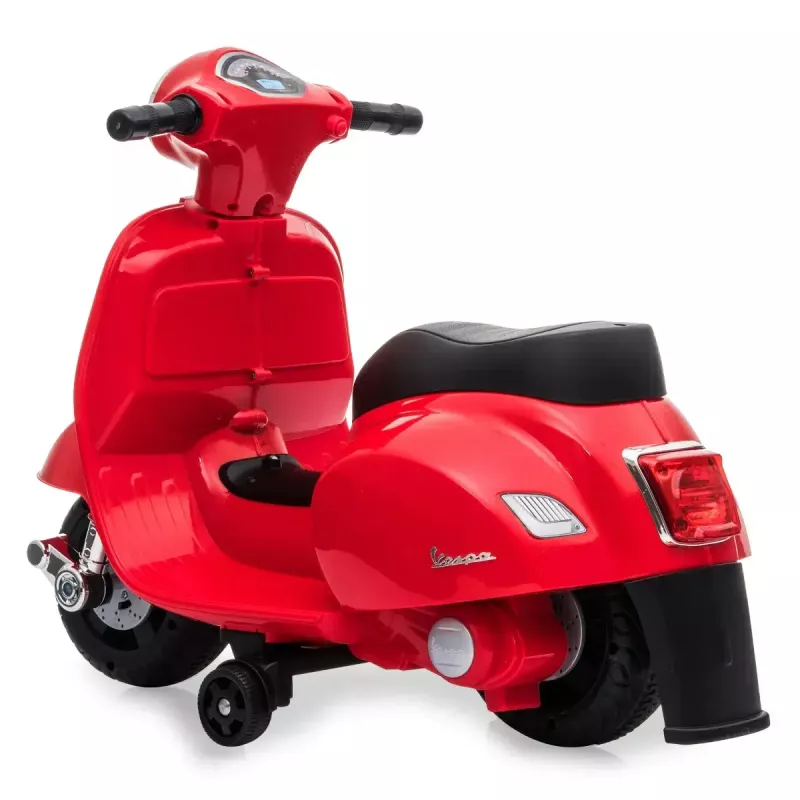 Elektriskais braucamrīks Jamara Vespa Mini skrejritenis — darbināms ar baterijām, 4 riteņi, vecumam no 1,6 gadiem, gaismas, krāsas: melna/sarkana