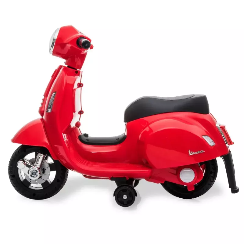 Elektriskais braucamrīks Jamara Vespa Mini skrejritenis — darbināms ar baterijām, 4 riteņi, vecumam no 1,6 gadiem, gaismas, krāsas: melna/sarkana