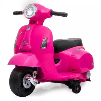 Elektriskais braucamais Jamara Vespa Mini skrejritenis, darbināms ar baterijām, 4 riteņi, vecumam no 1,6 gadiem, gaismas, melns vai rozā
