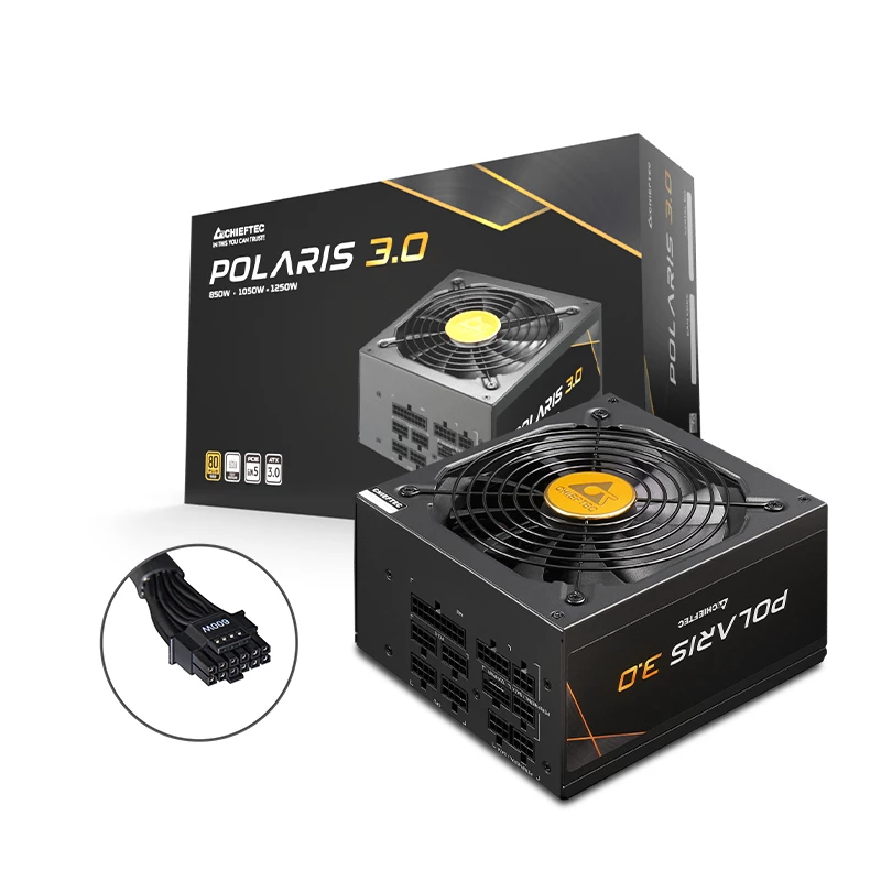 Chieftec Polaris 3.0 1050W barošanas bloks 20+4 kontaktu ATX ATX melns