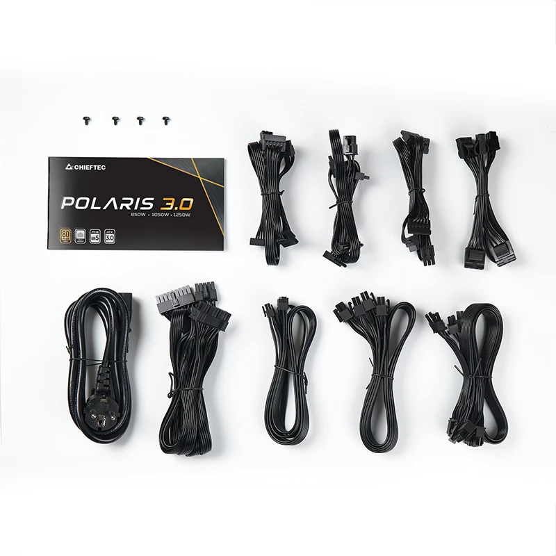 Chieftec Polaris 3.0 1050W barošanas bloks 20+4 kontaktu ATX ATX melns