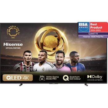 Hisense 100E77NQ PRO 2.54 m (100 collu) 4K Ultra HD viedtelevizors Wi-Fi melns 500 cd/m²