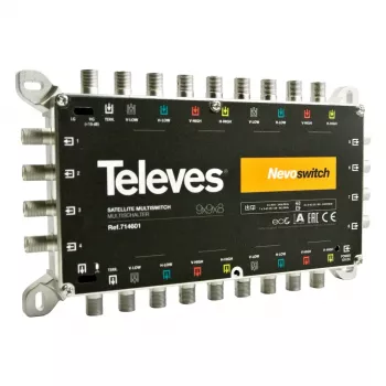 Televes 714601 satelīta multisvičs ar 9 ieejām un 17 izejām