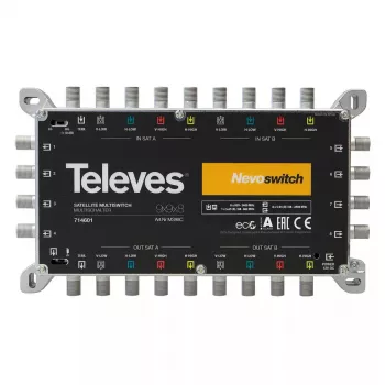 Televes 714601 satelīta multisvičs ar 9 ieejām un 17 izejām