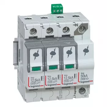 Legrand 412277 SPD pārsprieguma aizsargs T1+T2 3P+N 12,5kA