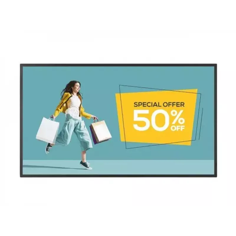Sharp PN-HY431 Digitālā izkārtne Plakanvirsmas panelis 109.2 cm (43 collas) TFT 500 cd/m² 4K Ultra HD Melns 24/7