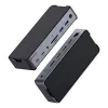 eSTUFF GLB232006 klēpjdatora dokstacija/portu replikators, vadu, USB 3.2 Gen 1 (3.1 Gen 1) Type-C, alumīnijs, melns