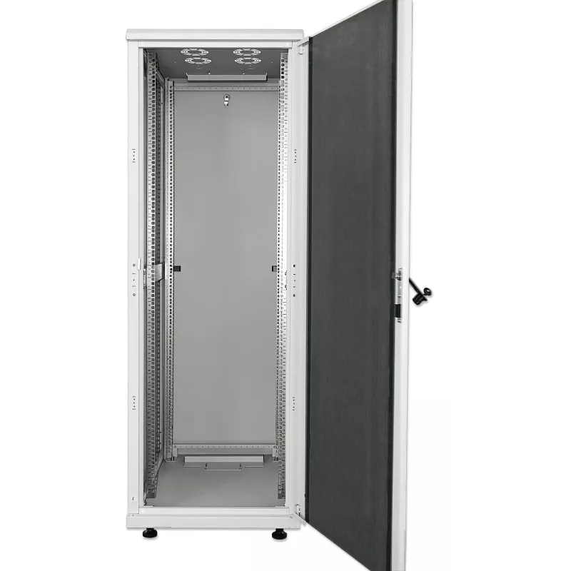 Intellinet 19 collu tīkla skapis - Brīvi stāvošs, 32U, 800x800mm (platums x dziļums), Pelēks, Plakani iepakots, Maks. 1500kg, Daudzpunktu durvju slēdzene, Viena slēdzene katram sānu panelim, Izmantojamais dziļums no 123 līdz 573mm, IP20 novērtējums, Plaukts, Tērauds