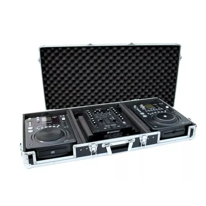 Flight case Roadinger 30125346 DJ kontrolieris Saplāksnis Melns Sudraba