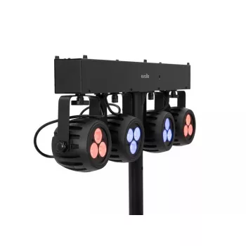 Sliežu apgaismojuma prožektors Eurolite 42109606 LED iekštelpu lietošanai apaļš melns