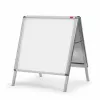 Nobo Essence A1 A-rāmja ietves zīme, Pārnēsājams ziņojumu dēlis, Sudraba krāsa, Alumīnijs, PVC, Tērauds, A1, 605 mm, 1095 mm