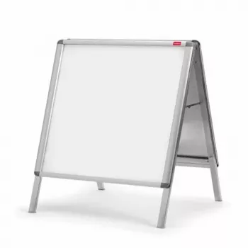 Nobo Essence A1 A-rāmja ietves zīme, Pārnēsājams ziņojumu dēlis, Sudraba krāsa, Alumīnijs, PVC, Tērauds, A1, 605 mm, 1095 mm