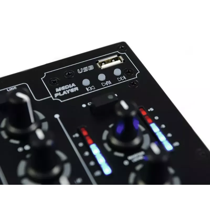 Audio mikseris Omnitronic 10006879 3 kanāli 20 - 20000 Hz Melns