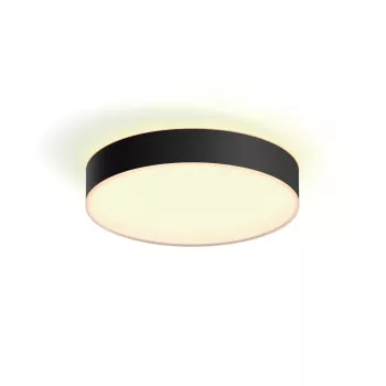 Philips Hue balta ambience Enrave vidējā izmēra griestu lampa, viedais griestu apgaismojums, Bluetooth, melna, LED, metāla, nemaināma(s) spuldze(s)