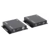 Manhattan 1080p HDMI KVM over IP paplašinātāja komplekts, pagarina 1080p@60Hz signālu līdz 120 m ar vienu Cat6 Ethernet kabeli vai IP tīklu, raidītājs un uztvērējs, USB-A pieslēgvietas datoram/pelei/tastatūrai, melns, trīs gadu garantija